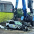 Police crush vehicle used in farm burglary